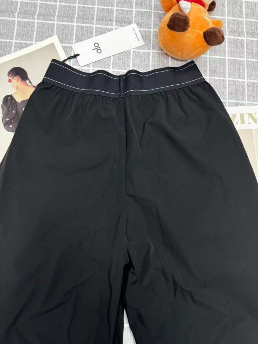 🤍 NWT Alo Yoga Suit Up Trouser Black 😘 Relaxed Flowy Wide Leg Pants 30" - Picture 5 of 9